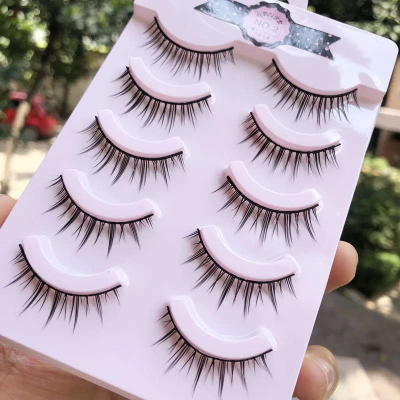 5 Pairs Fairy False Eyelashes Cos Makeup False Eyelashes Little Devil Big Eyes Barbie Naturally Thick Japanese Lolita Eyelashes