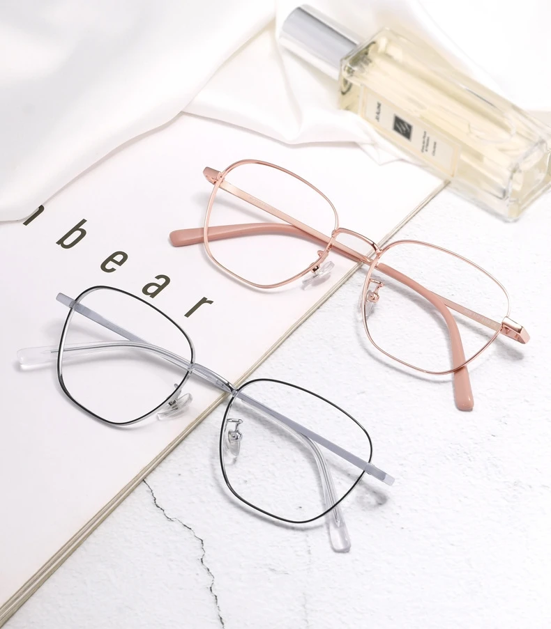 YIMARUILI Ultra-licht Mode Reinem Titan Brillen Rahmen männer Retro Runde Dekorative Optische Myopie Gläser Rahmen Frauen 9026JY – Detail 4