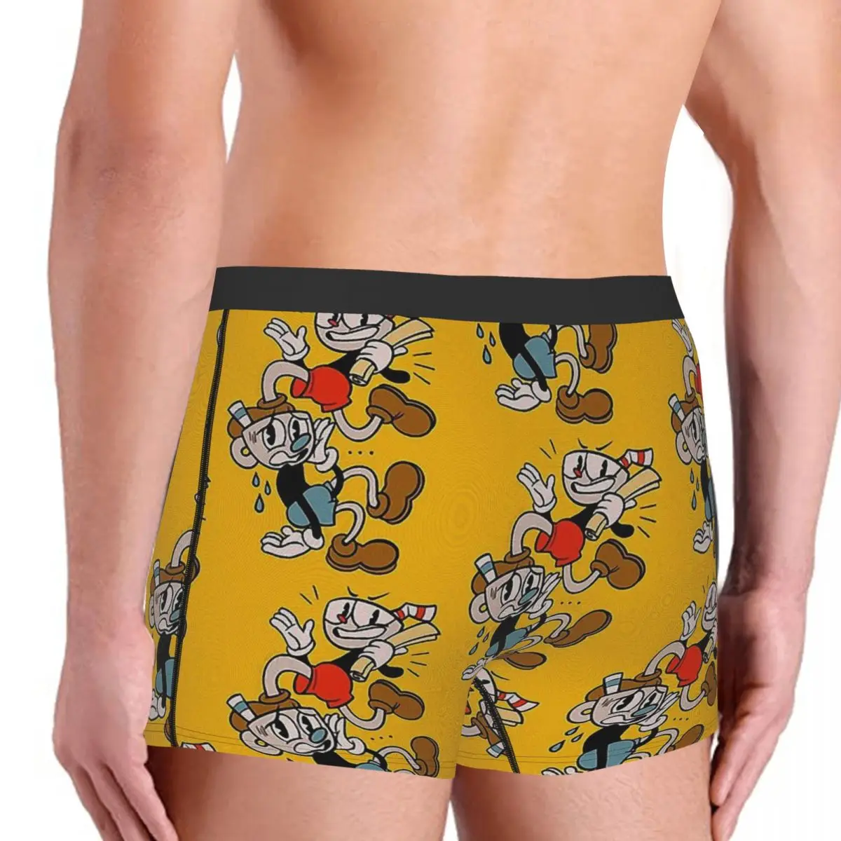 MugMan Cuphead Run and Gun videogioco mutande mutandine di cotone biancheria intima maschile pantaloncini comodi slip Boxer