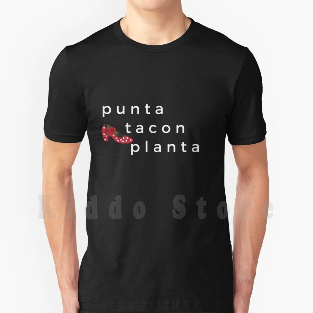 Camiseta DIY de Algodón 100% Talla Grande con Diseño de Punta, Tacón y Planta - Ideal para Bailarines de Flamenco, Feria, Fiesta Sevillana