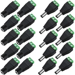 DCオス-メスアダプター,2.1x5.5mm,3v-36v,5a,LEDストリップ用電源ジャック,CCTVDVRカメラ用