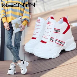 Classic Trendy Shoes Women High Top Sneakers Women Platform Ankle Boots Basket Femme Chaussures Femmes Height Increase Sneaker