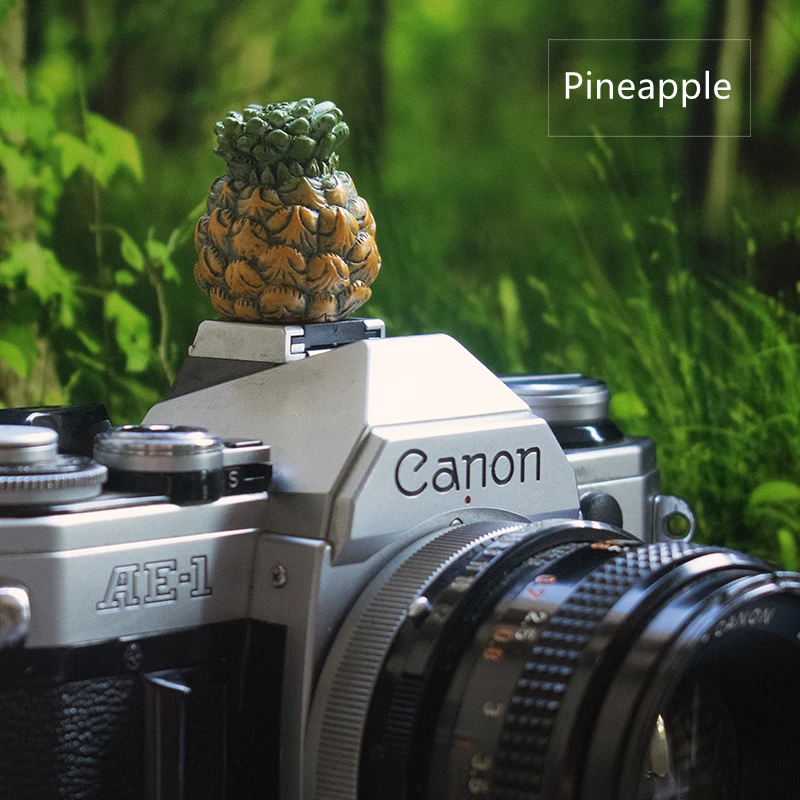 오리지널 크리에이티브 시뮬레이션 3D 과일 카메라 핫슈 커버, 후지필름, 라이카, 올림푸스, 캐논, 니콘, 소니용