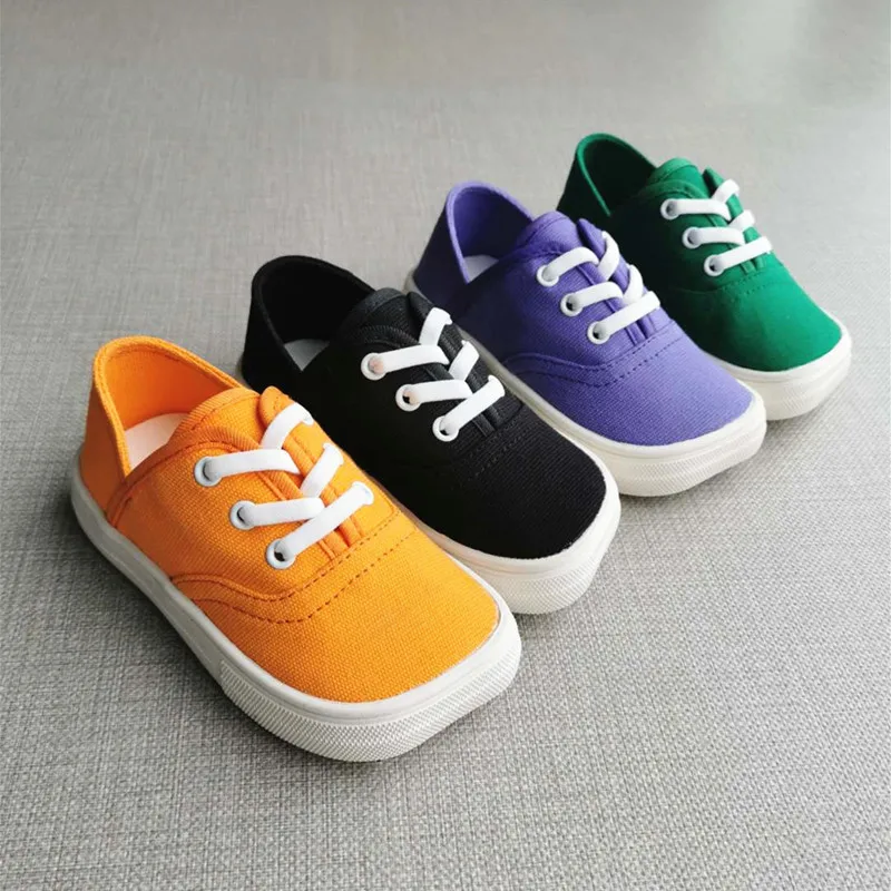 Loafers canvas shoes for children breathable kids sneakers for boys girls casual shoes non-slip candy colors breathable sneakers