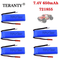 1-10Pcs Original 7.4V 650mAh rechargeable Battery for WLtoys A202 A212 A222 A232 A242 A252 4WD RC Car 7.4V 721855