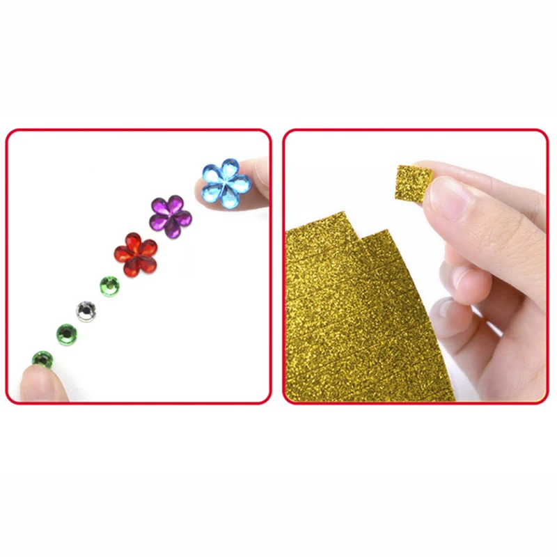 Mosaik Kunst Aufkleber Kinder DIY Handwerk Spielzeug Diamant Puzzle Spiel handgemachte Kunst Cartoon kreative Lernspiel zeug für Kinder