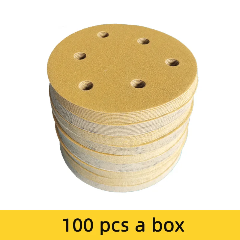 3m 236u 5 Inch 6 Hole Sandpaper 125mm Disc Flocking Round Pneumatic Sanding Machine Polishing Pad