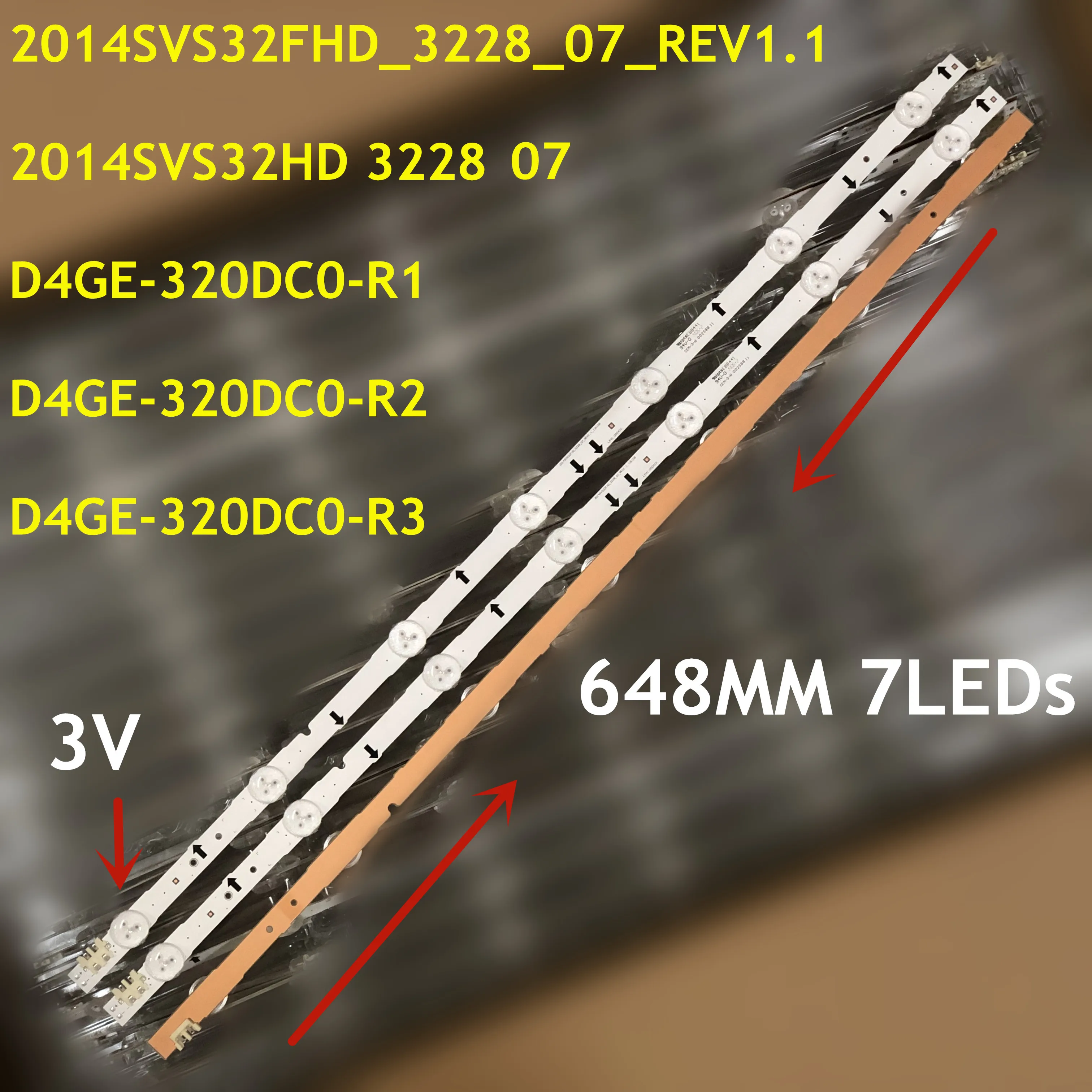 

LED Backlight Strip for D4GE-320DC1-R2 R1 BN96-30442A 30443A 2014SVS32FHD LM41-00041K UE32J5500 UE32H6200 UE32H6300 UE32H4000