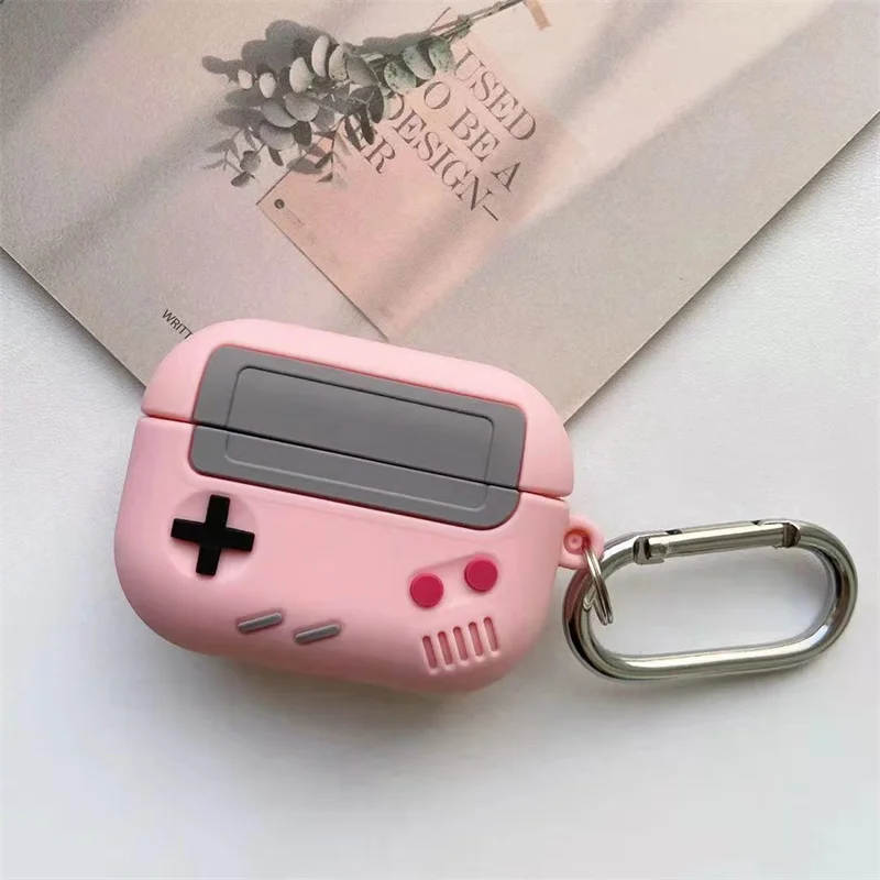 패션 클래식 레트로 게임 콘솔 무선 블루투스 이어폰 케이스 Airpods 1 2 3 프로 귀여운 게임 보이 실리콘 헤드폰 커버