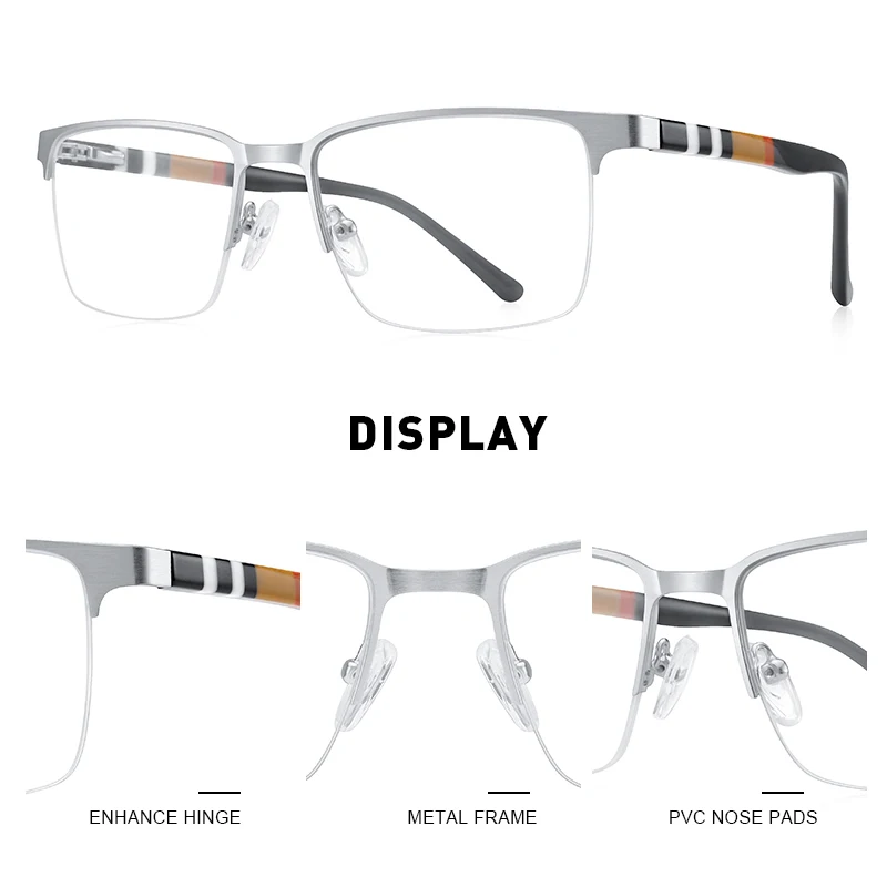 MERRYS DESIGN Titanium Alloy Glasses Frame For Men Women Half Frame Square Acetate Legs Myopia Prescription Eyeglasses S2250
