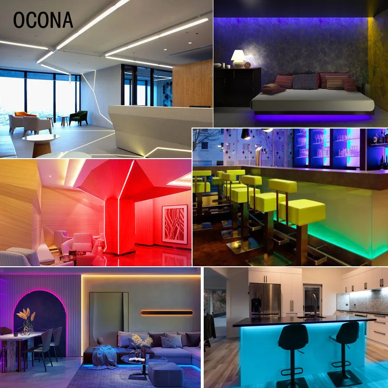Flexible 4mm/5mm LED COB Strip Tape Lights for DIY Home Decor 400LED/m 9 Colors High Density Dimmable 12V 24V Cuttable