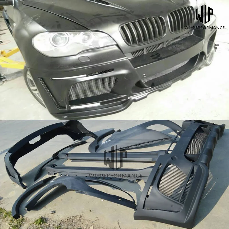 E70 Frp Unpainted Car Body Kit Front Bumper Rear Bumper Side Skirts Fenders for Bmw E70 X5 2008-2013