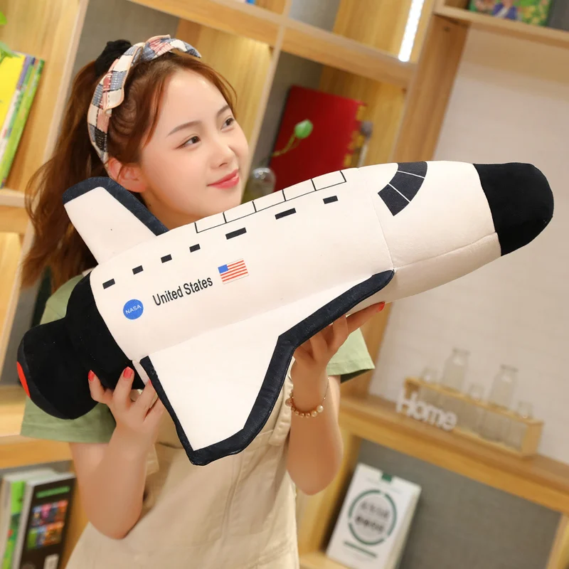 Nice 1pc  Plush Astronaut Spaceship Toy Stuffed Soft Doll Cartoon Pillow Kids Toys Creative Plane Children Boys Birthday Gift