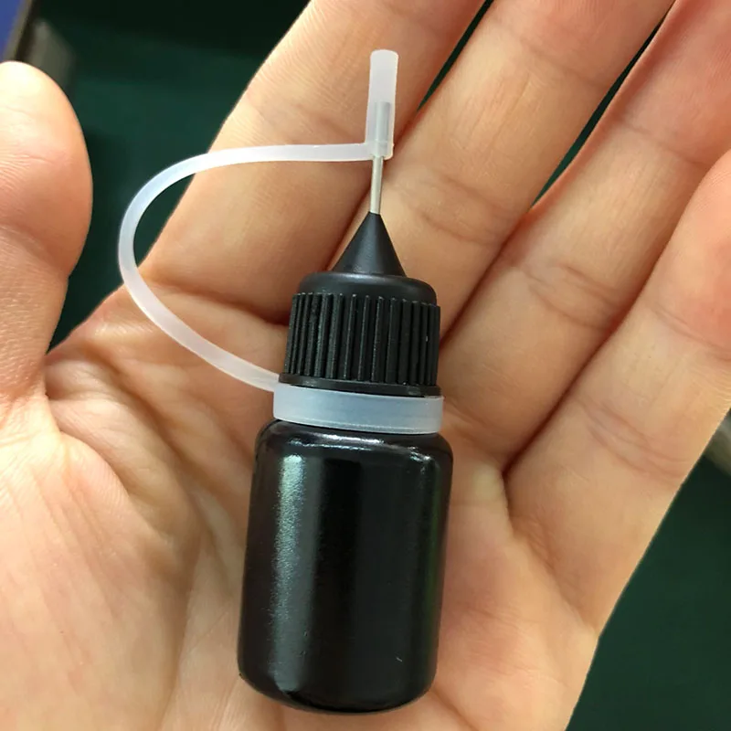 5pcs Needle Bottles Black 5ml 10ml 30ml PE Plastic Dropper Juice Eye Liquid Container Solvent Light Oils Eye Saline