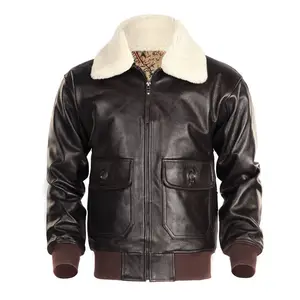 Casaca Cuero Tipo Aviador AliExpress