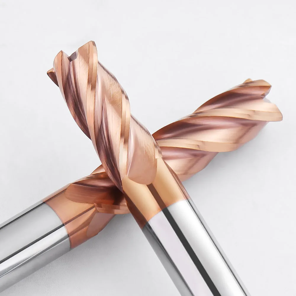 HRC55 كربيد الزاوية الشعاع endmill 4Flutes قاطعة المطحنة سبيكة طلاء التنغستن الصلب قطع أداة التصنيع باستخدام الحاسب الآلي maching endmill