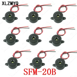 10PCS SFM-20B DC3-24V Durable 3-24V Piezo Electronic Buzzer Alarm 95DB Continuous Sound Beeper For Arduino Car Van