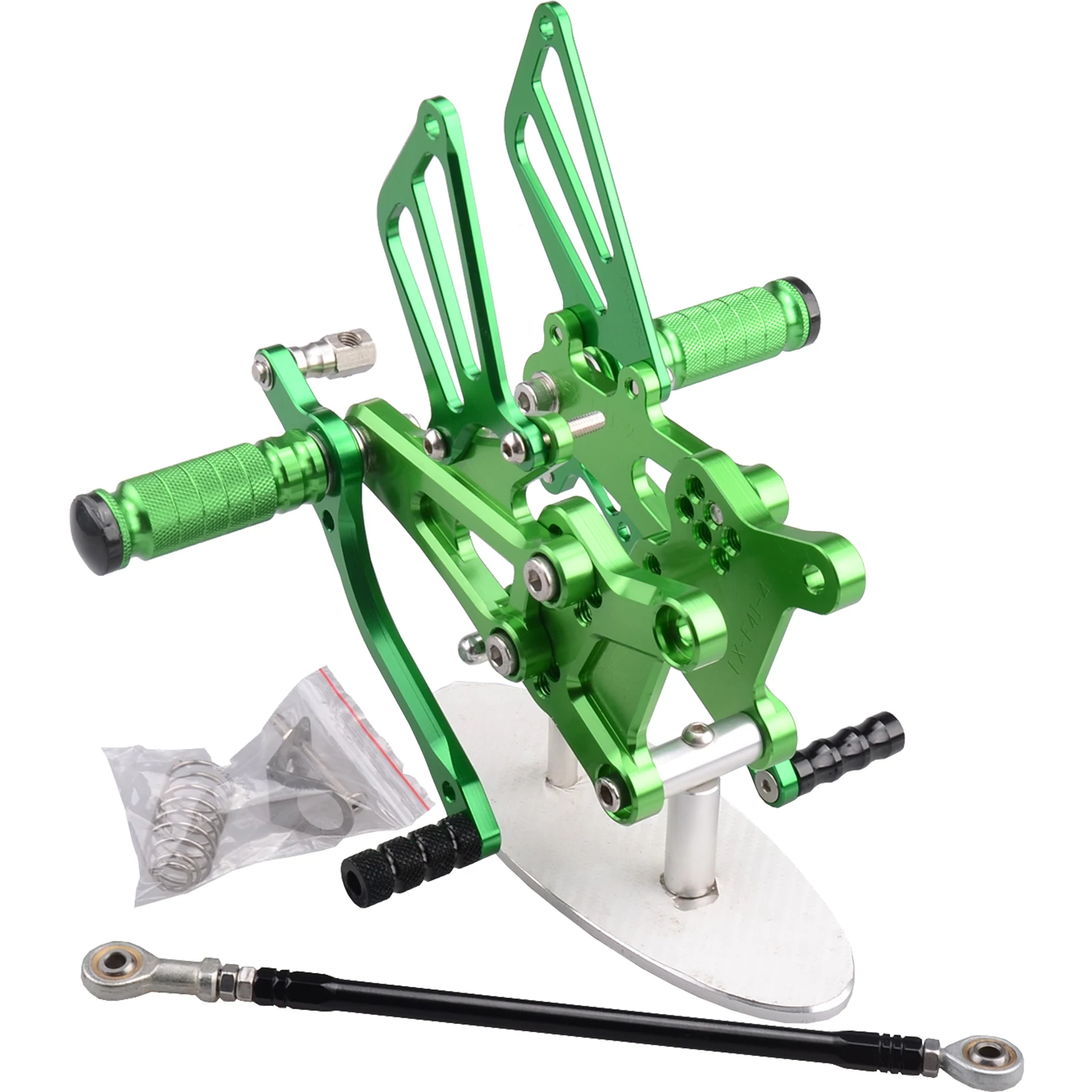 CNC Racing Rearset Adjustable Rear Sets Foot pegs For Honda CBR600 CBR 600 F4 F4I 1999 2000 2001 2002 2003 2004 2005 2006 GREEN