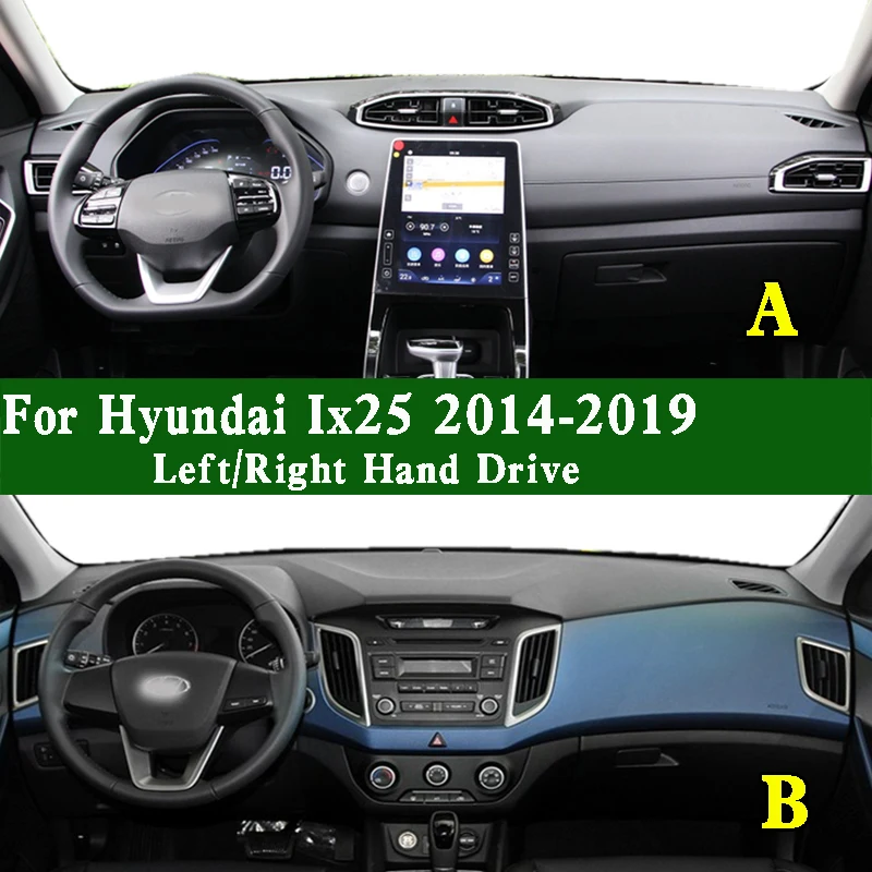 

For Hyundai Creta Cantus ix25 2014-22 Dashmat Dashboard Cover Instrument Panel Protective Pad Dash Mat Anti-Dirt Proof Ornaments