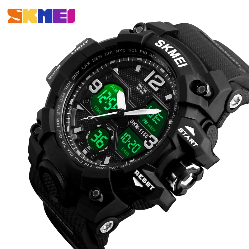 SKMEI Top Brand Sport Watch Men Military Digital Watches 5Bar Waterproof Dual Display Wristwatches Relogio Masculino watch Sport