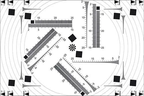 Charttu IOS 12233 Standard CIPA Resolution Chart Designed To Measure Resolution of Digital Cameras Webcam Resolution