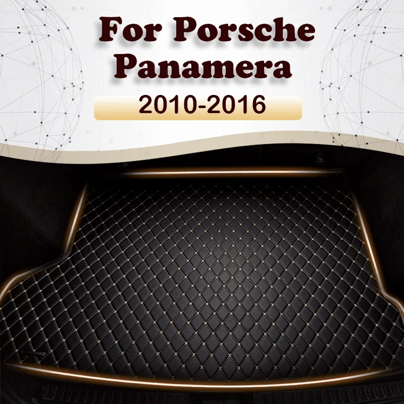 Car trunk mat for Porsche Panamera 2010 2011 2012 2013 2014 2015 2016 Cargo Liner Carpet Interior Parts Accessories Cover