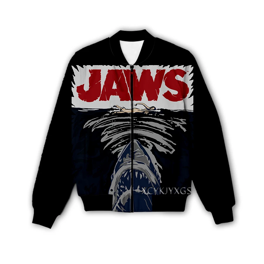 Phechion New Men/Women Jaws 3D Printed Jacket Fashion Streetwear Men Loose Sporting Jacket & Coat M49