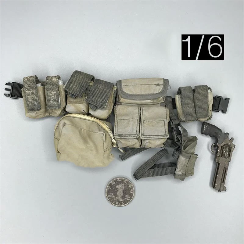 

Scale 1/6th 3ATOYS Snow Engineer Waistband Bags Gun Pistol Weapons Model For 12inch Doll Action