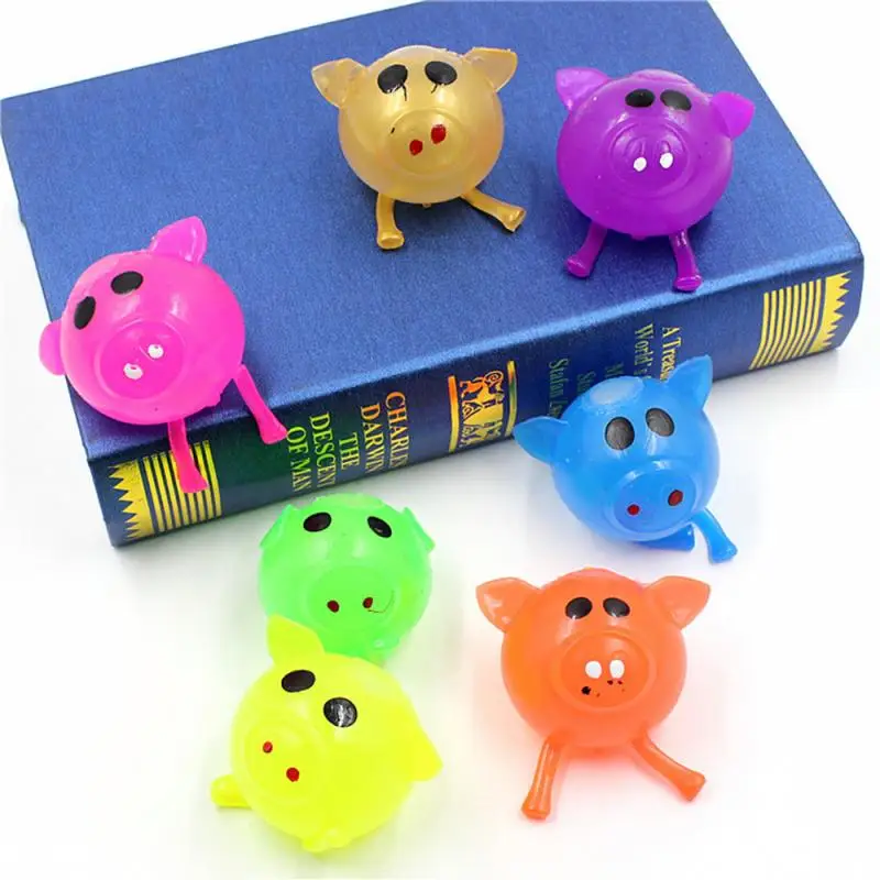 1pc Cartoon Vent Piggy Soft Kawaii Jello Pig Anti Stress Splat Water Pig Ball Vent Toy Sticky Decompression Toys For Adult Toy