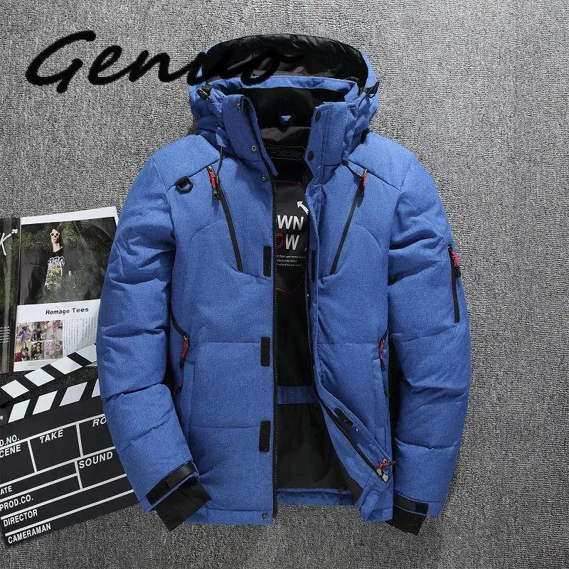 

Thick Warm Winter Coat Men Hooded Casual Outdoor Man Down Jacket Parka Fashion Windbreaker Mens Overcoat