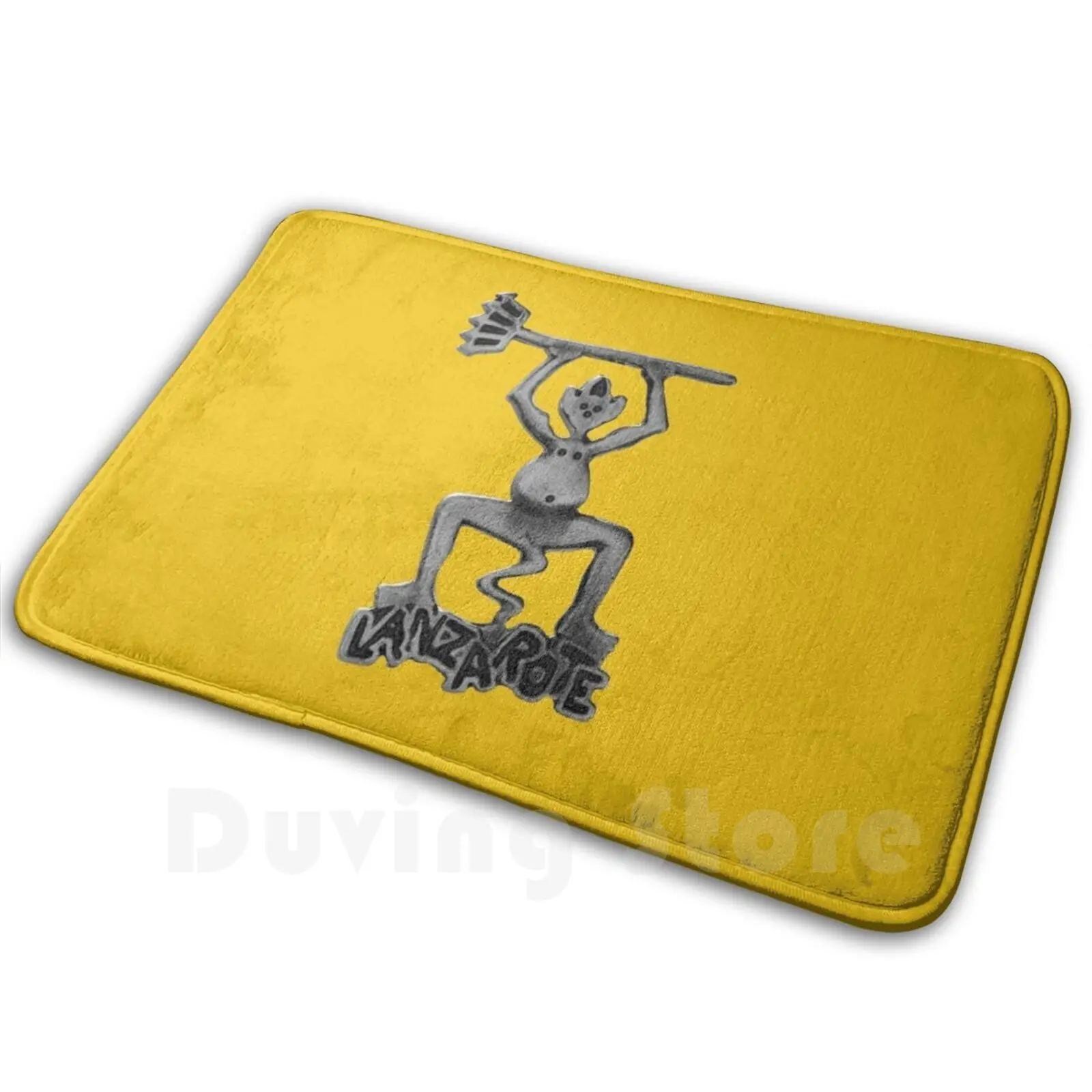 Lanzarote Devil Mat Rug Carpet Anti-Slip Floor Mats Bedroom Icimages Lanzarote Canary Islands Island Lanza Devil Logo Symbol