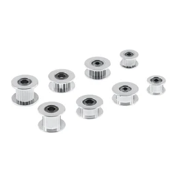3D Printer Parts GT2 Idler Timing Pulley 16/20 Tooth Wheel Bore 3/5mm Aluminium Gear Teeth Width 6mm For 3D Printer Pulley Part