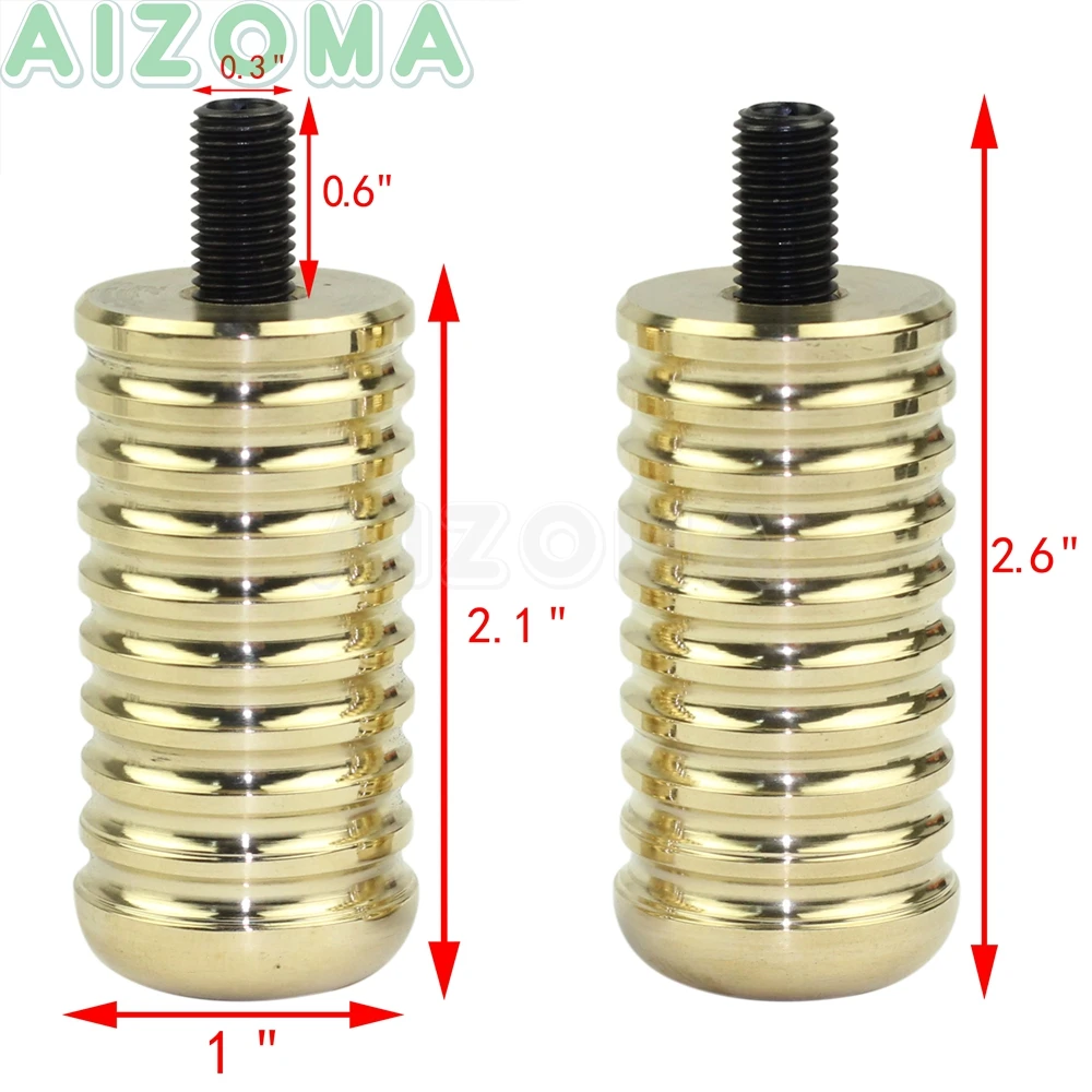 2x Brass Toe Shifter Peg Vintage Motorcycle Shift Lever Pegs for Harley Sportster 883 1200 883R 883L Foot Peg Footpeg Footrest