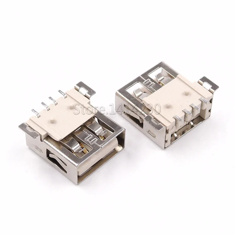 10PCS USB Type Un Port Standard Femelle Soudure Prises Connecteur PCB Prise USB-A type SMT 4Pin