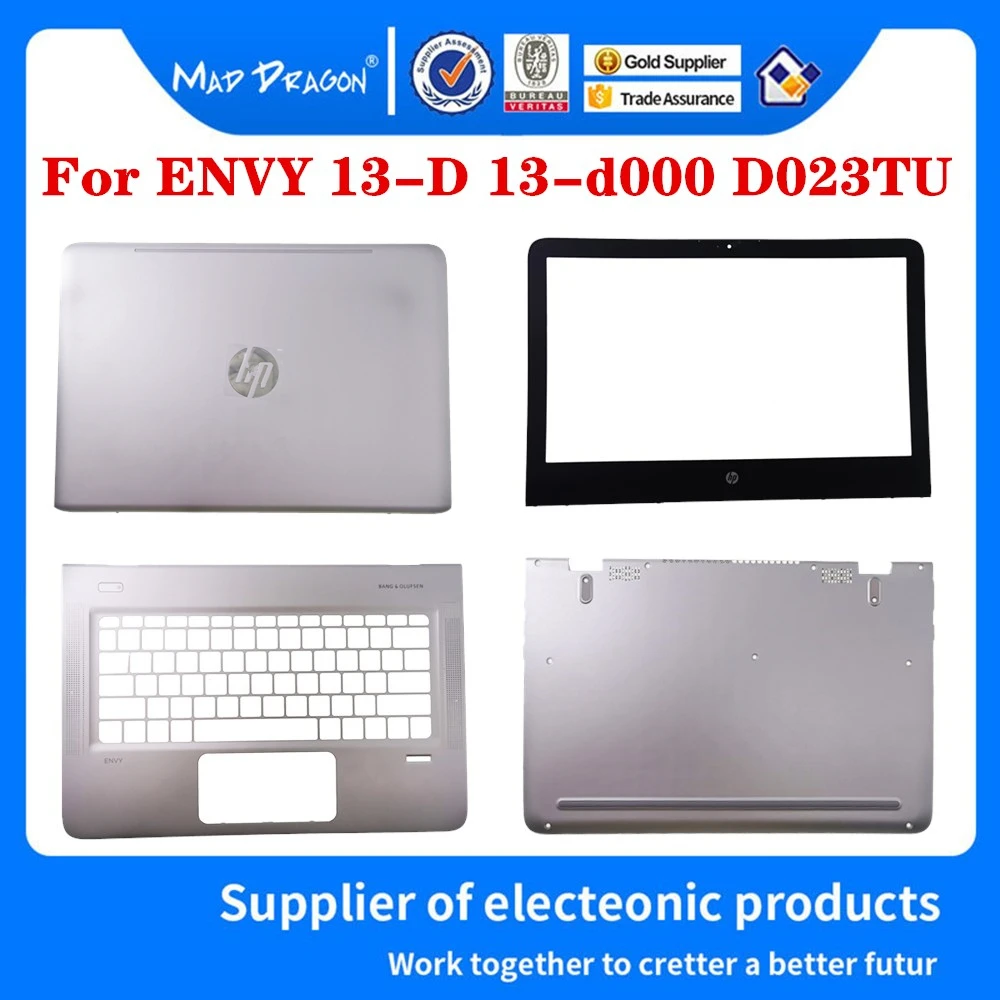 LCD Back Cover LCD Front Bezel PalmrestBase Lid Back Silver For HP ENVY 13-D 13-d000 829288-001 833480-001 829305-001 829289-001