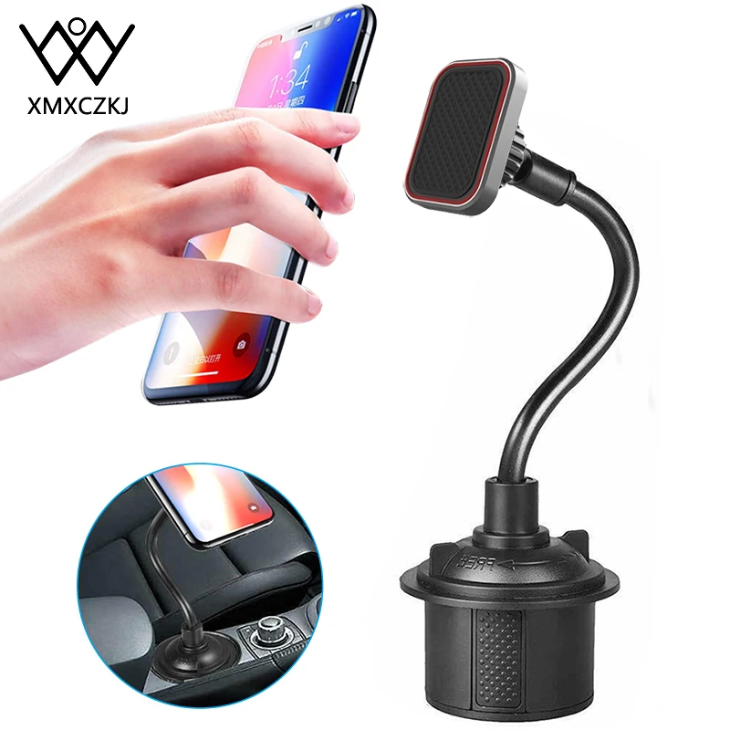 Adjustable Gooseneck Cup phone Holder Magnetic Car Cup Holder Phone Mount Long Arm Phone Cup Holder For Xiaomi Redmi Note 7 GPS