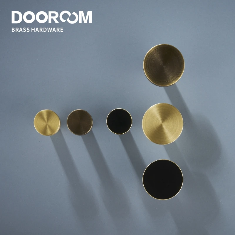 Dooroom Brass Furniture Handles Nordic Fresh Chinese American Gold/Black/Bronze Cabinet Door Drawer Wardrobe Dresser Pulls Knobs