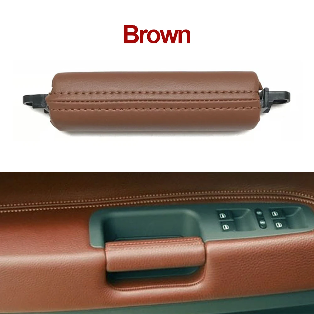 LHD RHD Quality Interior Driver Door Leather Pull Handle Replace For VW Volkswagen Touareg 2003 2004 2005 2006 2007 2008 2009