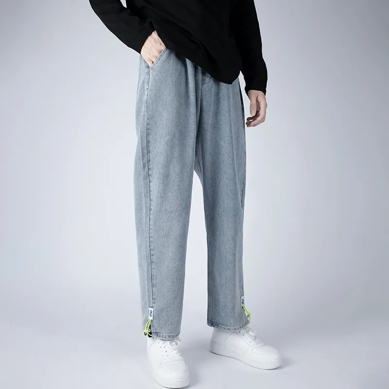 ICCLEK 2021 Autumn and Winter New Jeans Men's Loose Casual Pants Men Jeans Pants Slim Fit  Mens Jeans  Jeans Men