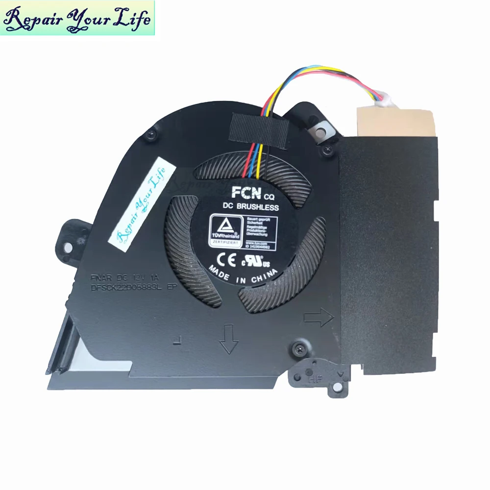 New 12V Laptop Cooling Fans Cooler For ASUS TUF F15 FA516 FX516 FX516P FX516PE PM CPU VGA Graphics Card Fan 13NR0760P01011 02011