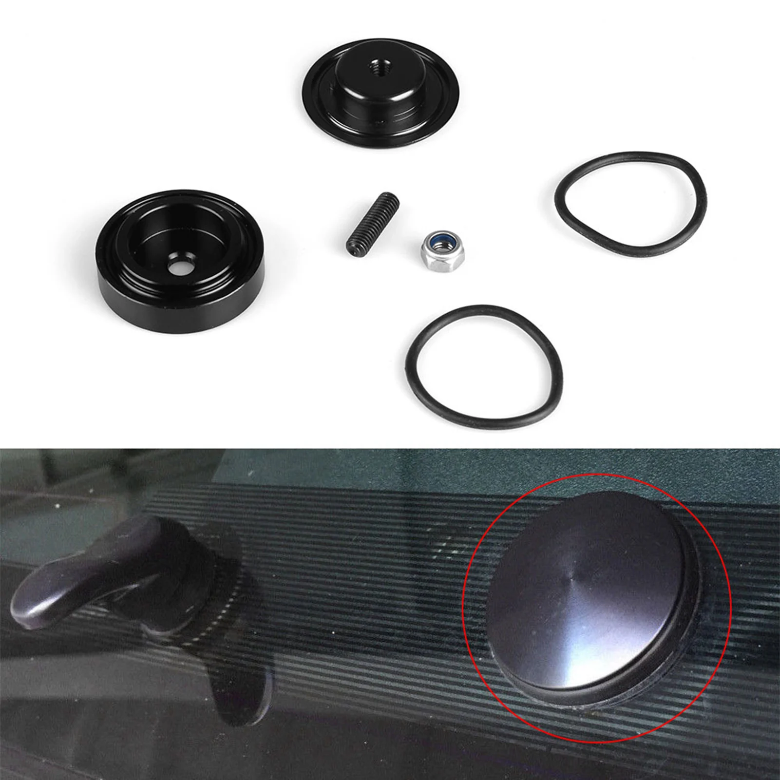 Rear Wiper Arm Cover Kit Block Off Plug Cap for BMW 3 Series compact E46/5 hatchback 2000 2004 V40 Station Wagon MK1