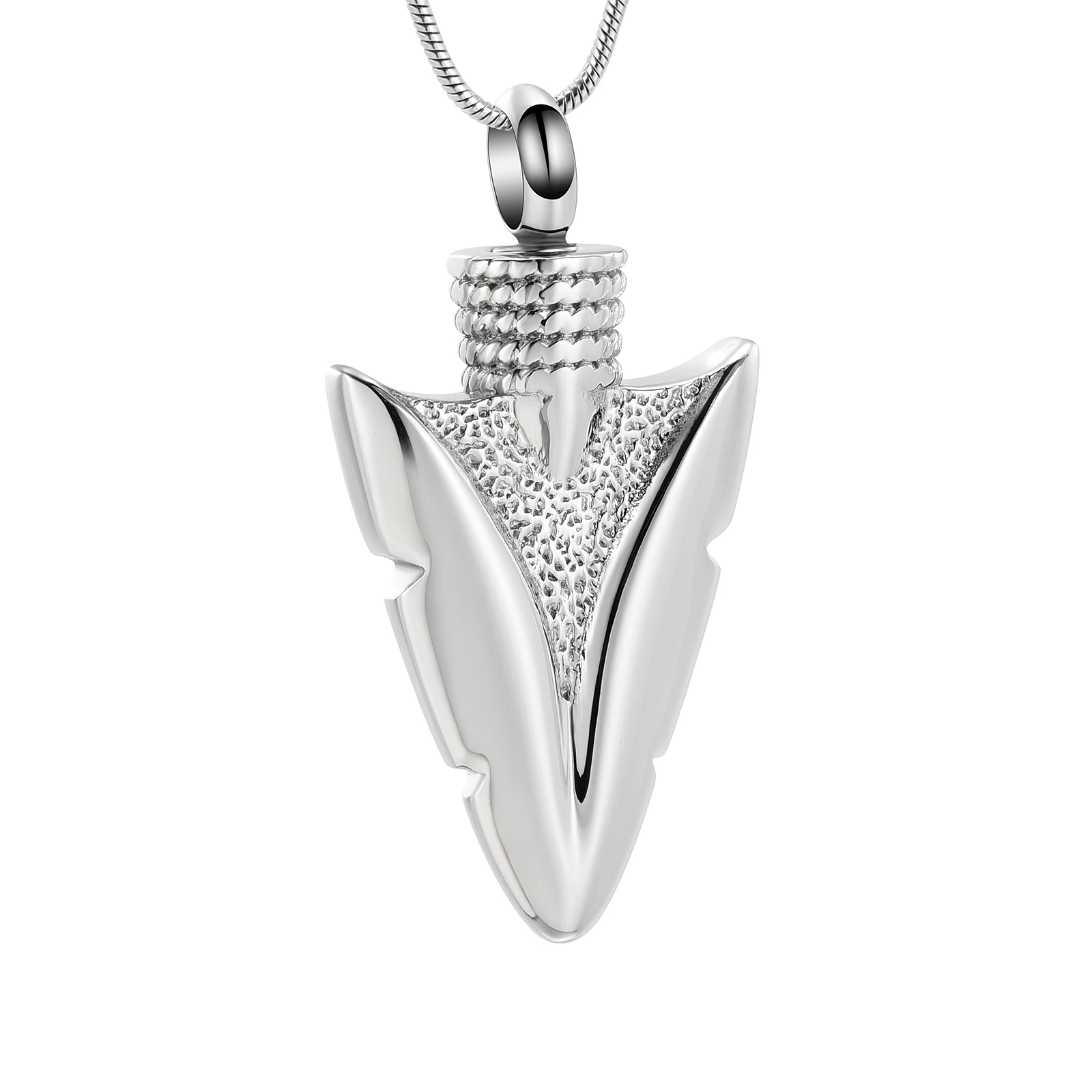 Arrowhead Stainless Steel Cremation Jewelry  For Men Keepsake Pendant Memorial Urn Necklace Hold Ashes Of Loved Ones