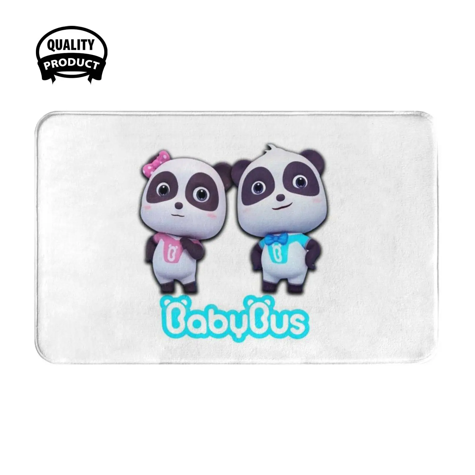 Kiki And Panda , Babybus Clothing Soft Cushion Home Carpet Door Mat Car Rug Baby Bus Babybus Kiki Panda Kids Hunk Cartoon Panda