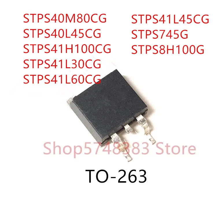 

10PCS STPS40M80CG STPS40L45CG STPS41H100CG STPS41L30CG STPS41L60CG STPS41L45CG STPS745G STPS8H100G TO-263