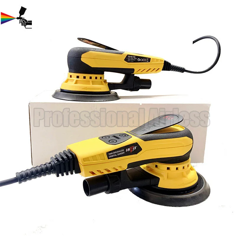 Hyvst-elétrica Multifunções Máquina de Moagem de Parede Orbital Motor Vacuum Cabeça Putty para Polidor de Carro Madeira Cantos Lixadeira 6
