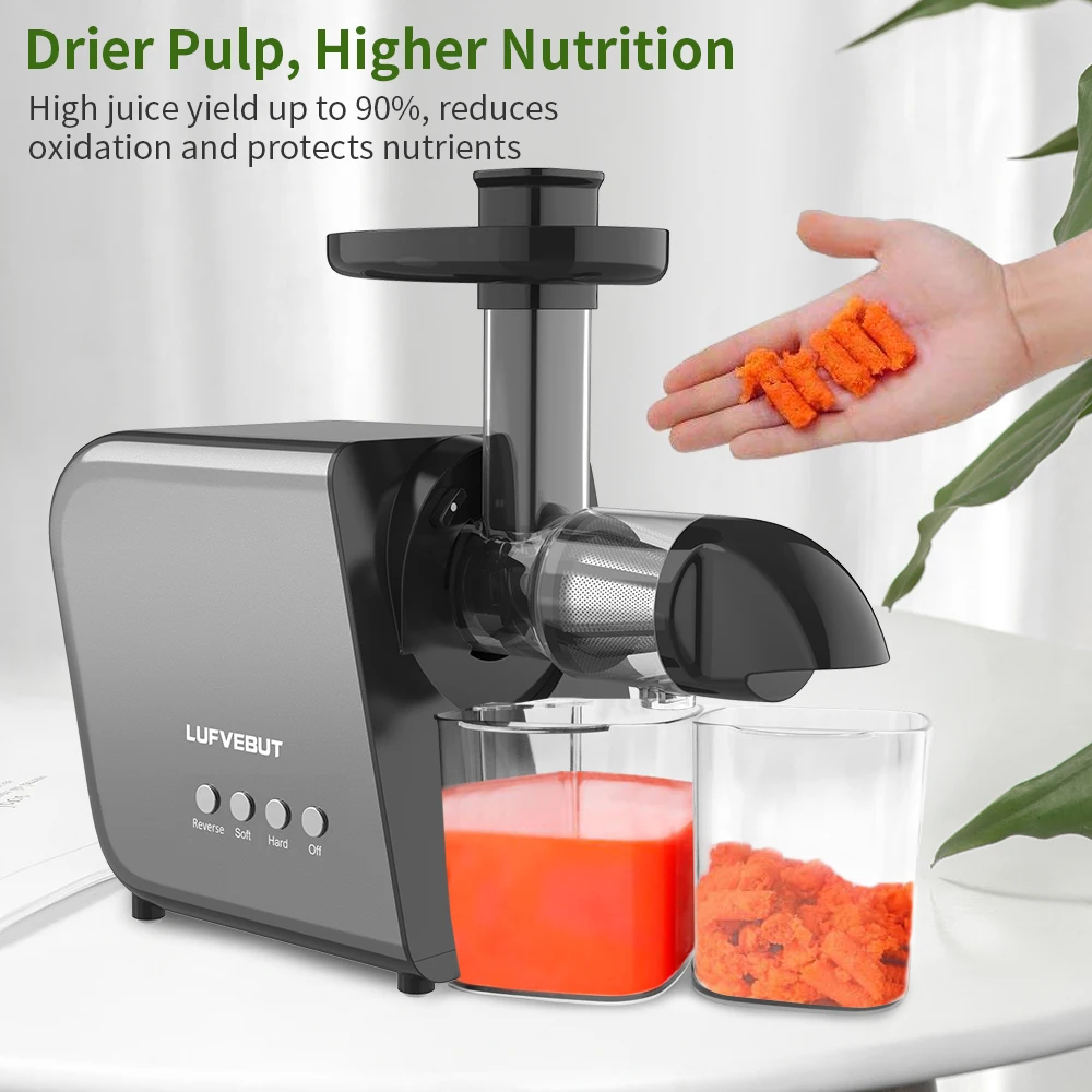 Hot Sale Slow Juicer Power Electric Extractor For Vegetables And Fruits Soft And Hard Modes Juice Machine Slow Juicer Factory