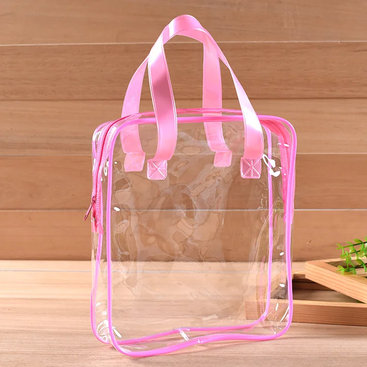 Waterproof Foldable Transparent Bath Cosmetic Bag Women Make Up Case Travel Zipper Makeup Beauty Wash Organizer Toiletry Storage