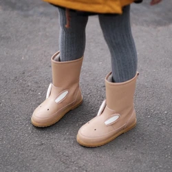 Animali del fumetto in vera pelle stivali per bambini coniglio scarpe per bambini inverno caldo peluche ragazze scarpe da ginnastica carine stivali Casual da ragazzo