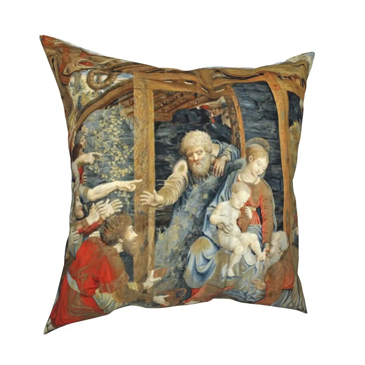 Italian Vintage Aubusson Pillowcase Cushion Cover Decoration French Antique Ancient Bohemia Throw Pillow Case Cover Home 45X45cm