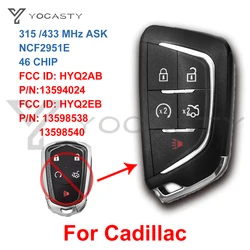 YOCASTY Upgrade zmodyfikowany klucz do cadillaca CTS ATS XTS CT6 2014 2017 2018 2019 dostęp bezkluczykowy inteligentny kluczyk samochodowy z pilotem HYQ2AB HYQ2EB